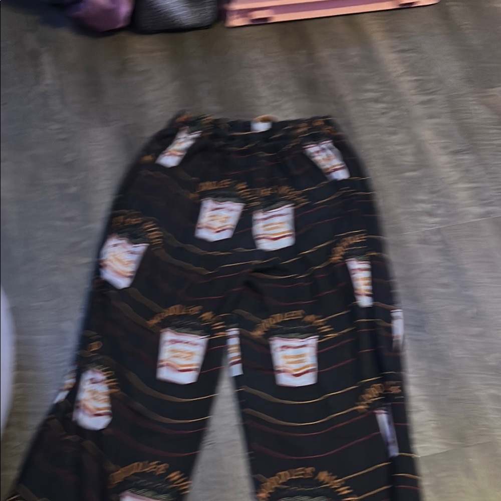 Noodles Print Pajama Pants with matching top - Black - Picture 2 of 6